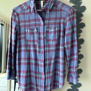 Anthropologie pilcro flannel top -xs